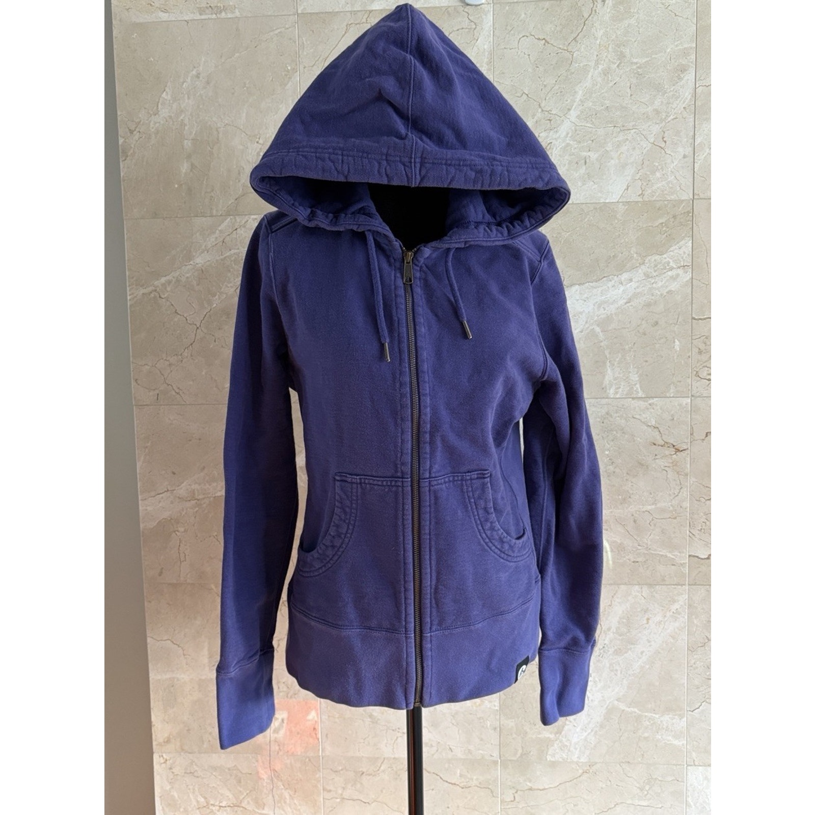 American Giant Women’s Classic Full Zip Hoodie Large Indigo Heavyweight Usa